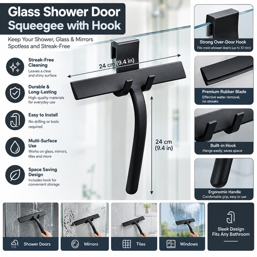 Silicon shower squeegee with - silicon,