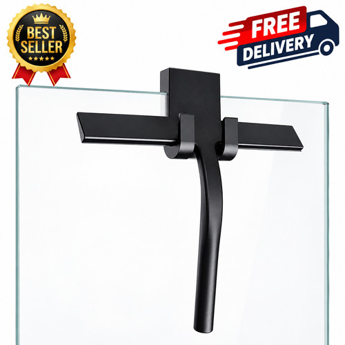 Black shower squeegee window - shower,