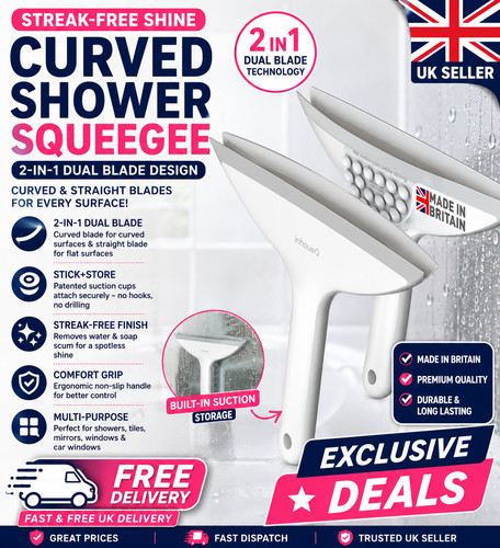 Curved shower squeegee window - squeegee,