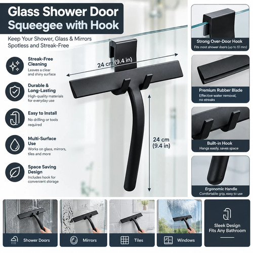 Silicon shower squeegee with - squeegee,