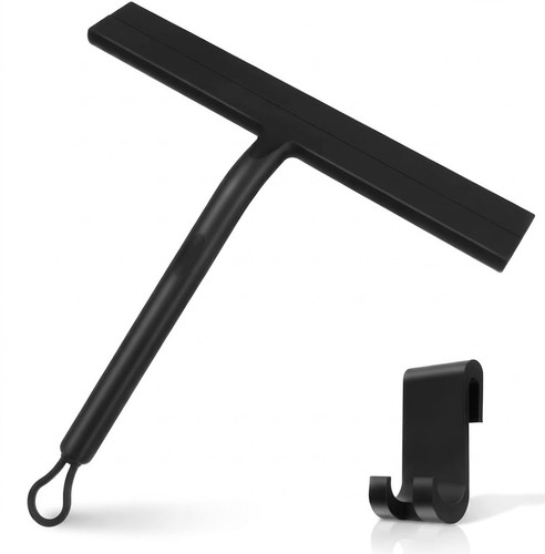 Silicone shower squeegee black - shower,